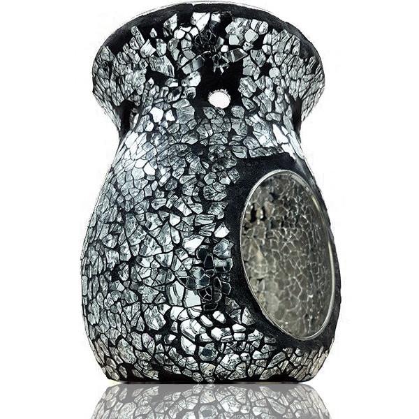 Black and Silver Mosaic Melt Burner Melt Pack Combo melt burners Aroma Addiction